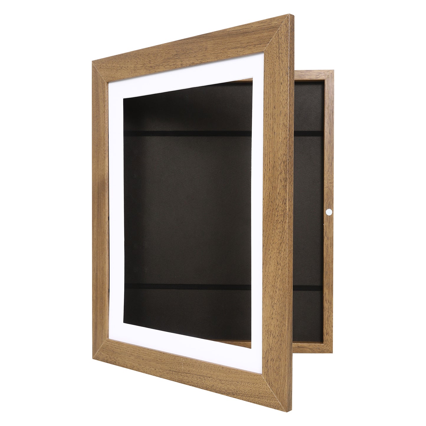 10" x 12.5" Dark Oak MDF Wood Kids Art Picture Frame with Elastic Straps