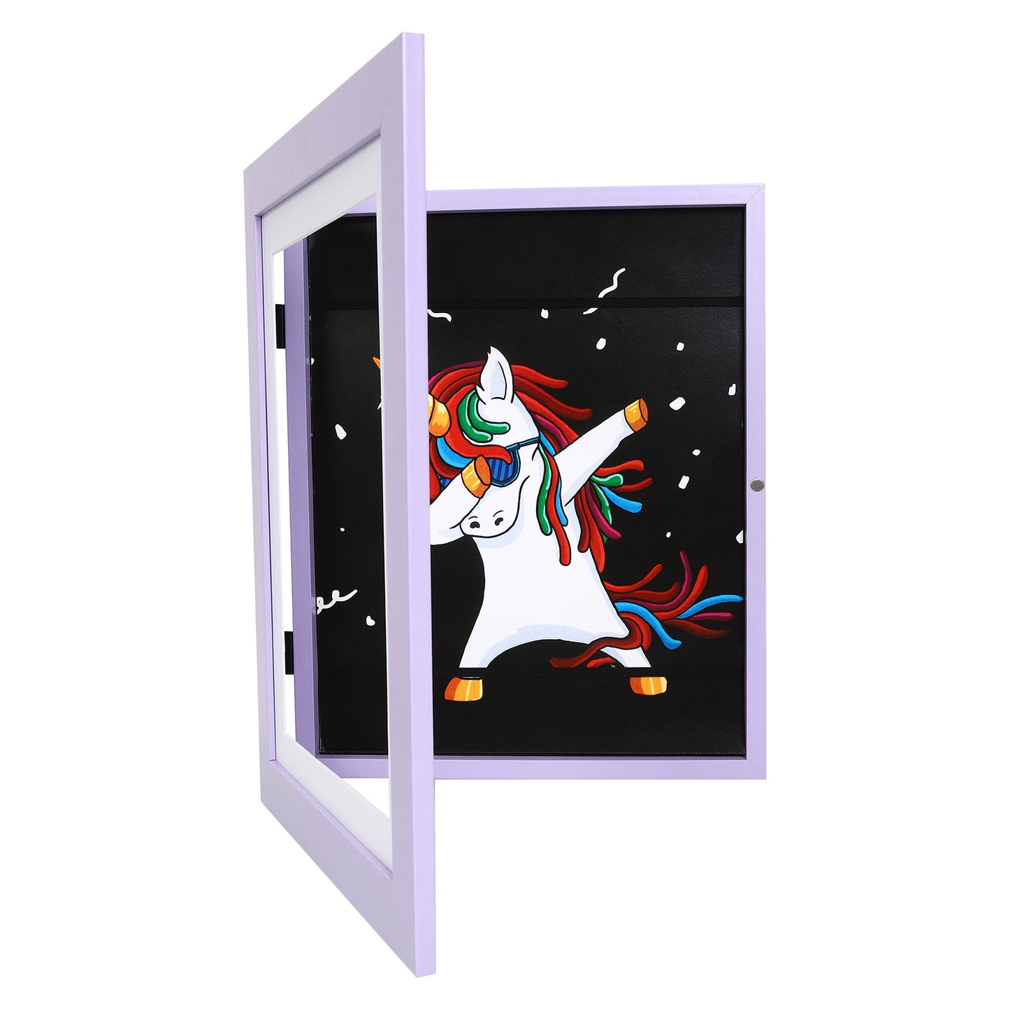 10" x 12.5" Lavender MDF Wood Kids Art Picture Frame with Elastic Straps