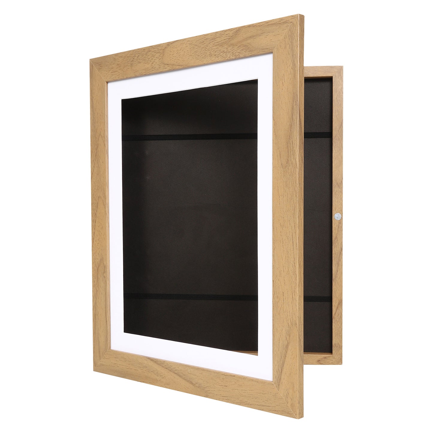 10" x 12.5" Light Oak MDF Wood Kids Art Picture Frame with Elastic Straps