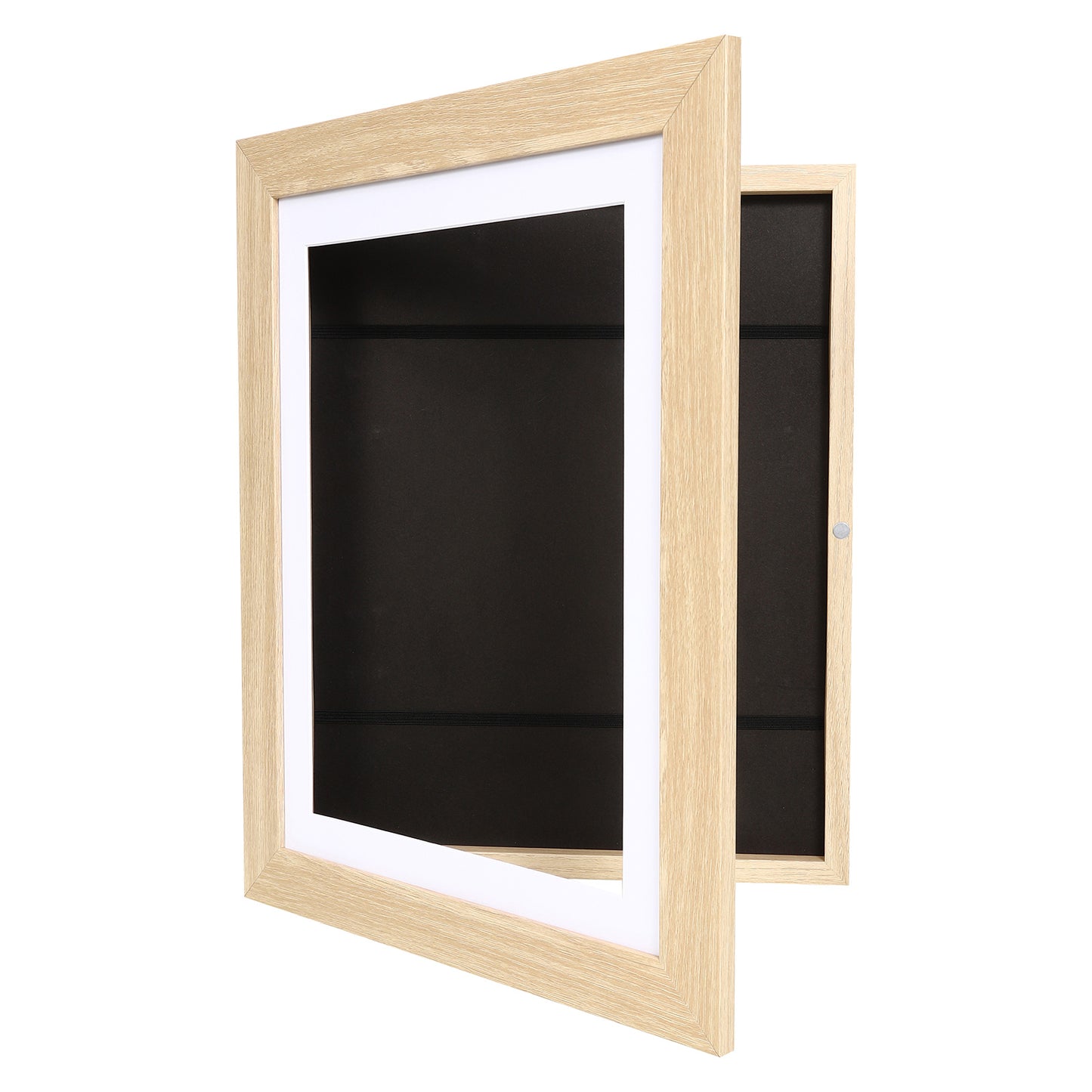 10" x 12.5" Natural Oak MDF Wood Kids Art Picture Frame with Elastic Straps