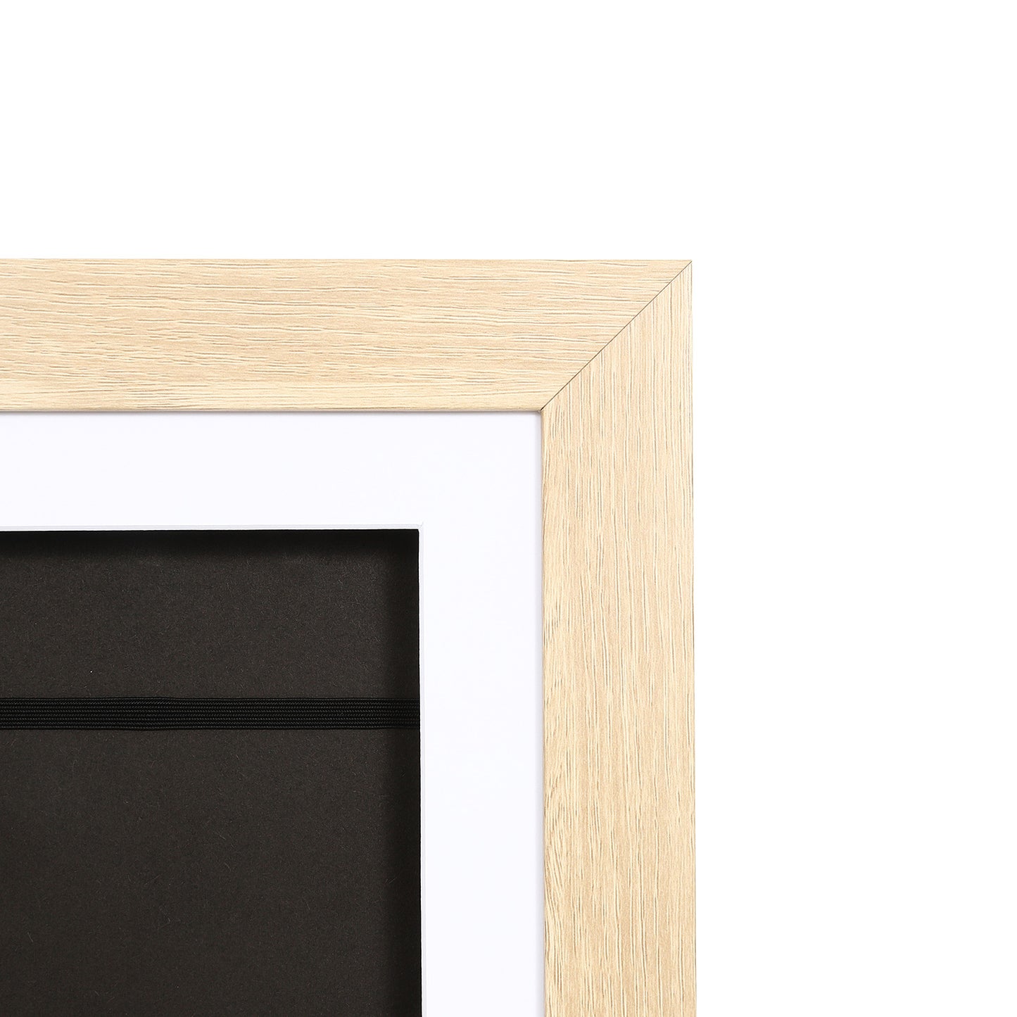 10" x 12.5" Natural Oak MDF Wood Kids Art Picture Frame with Elastic Straps