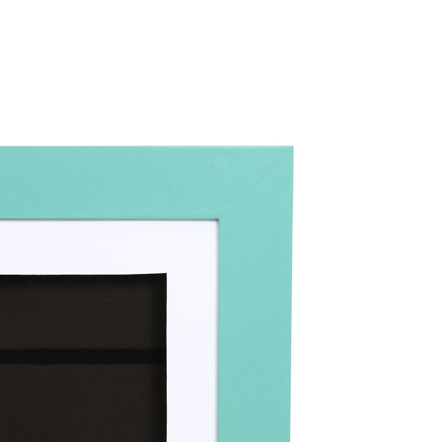 10" x 12.5" Teal MDF Wood Kids Art Picture Frame with Elastic Straps
