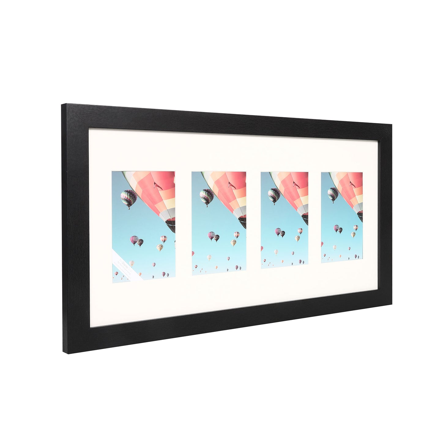 10" x 20" Black MDF Wood Collage Picture Frame for 4" x 6" Photos