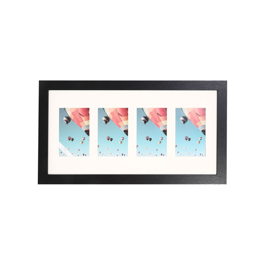 10" x 20" Black MDF Wood Collage Picture Frame for 4" x 6" Photos