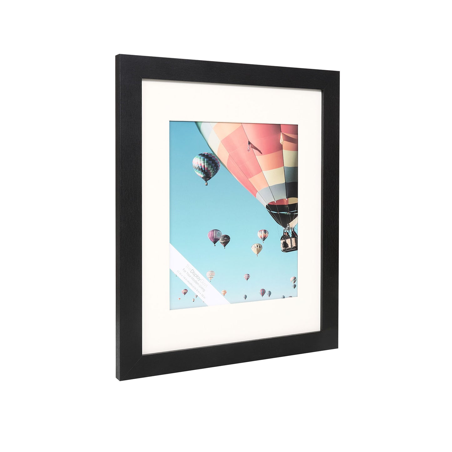 11" x 14" Black MDF Wood 4 Pack Picture Frames with Tempered Glass, 8" x 10" Matted