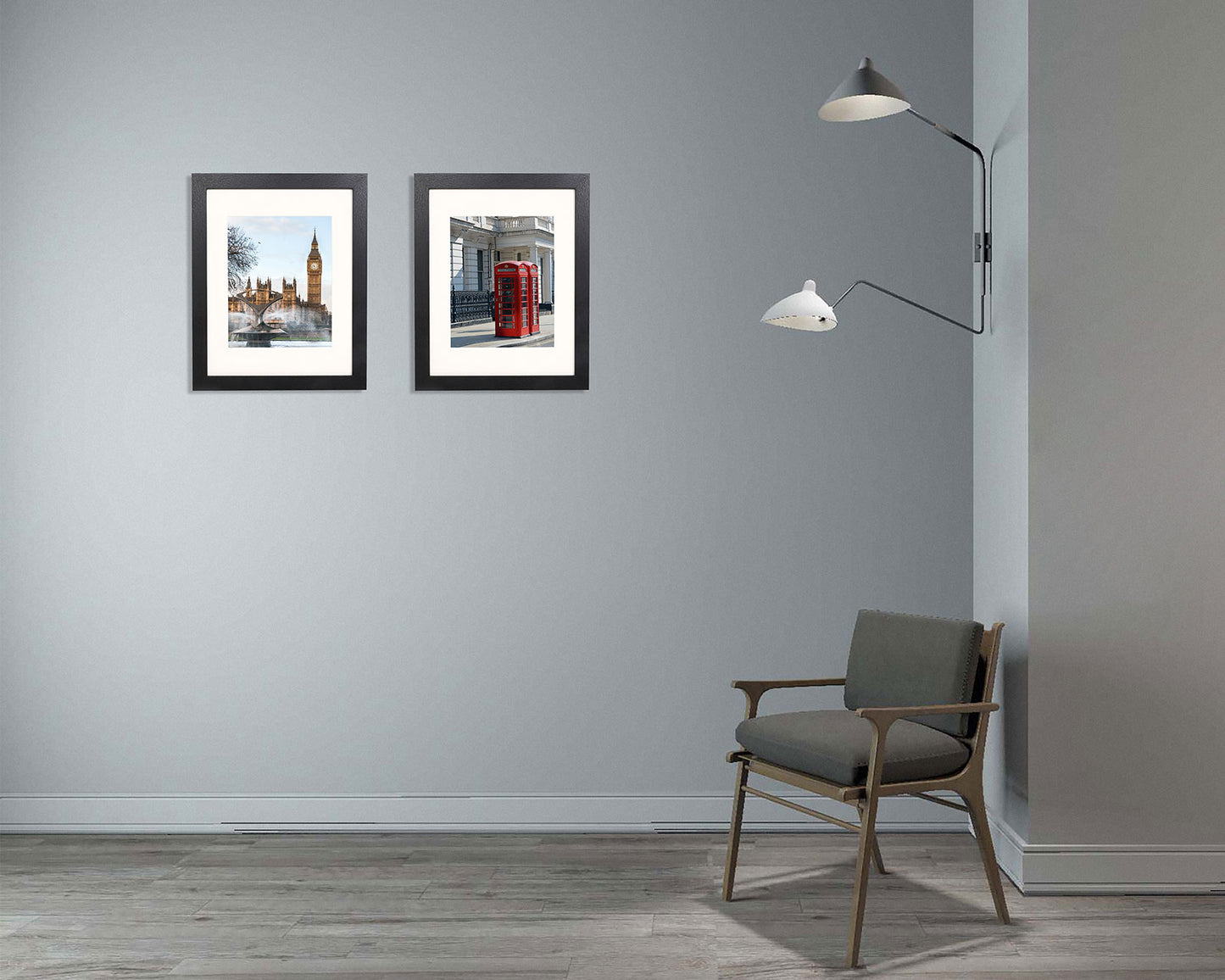 11" x 14" Black MDF Wood 4 Pack Picture Frames with Tempered Glass, 8" x 10" Matted