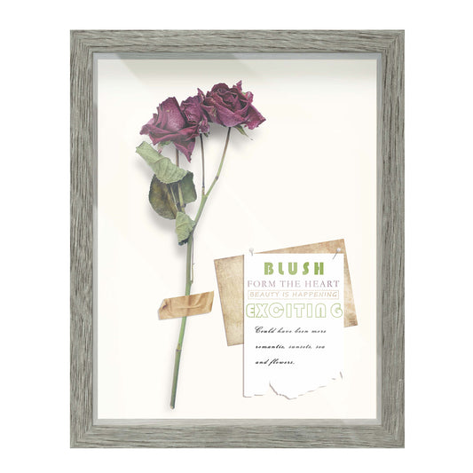 11" x 14" Gray Driftwood Finish MDF Wood Shadow Box Frame