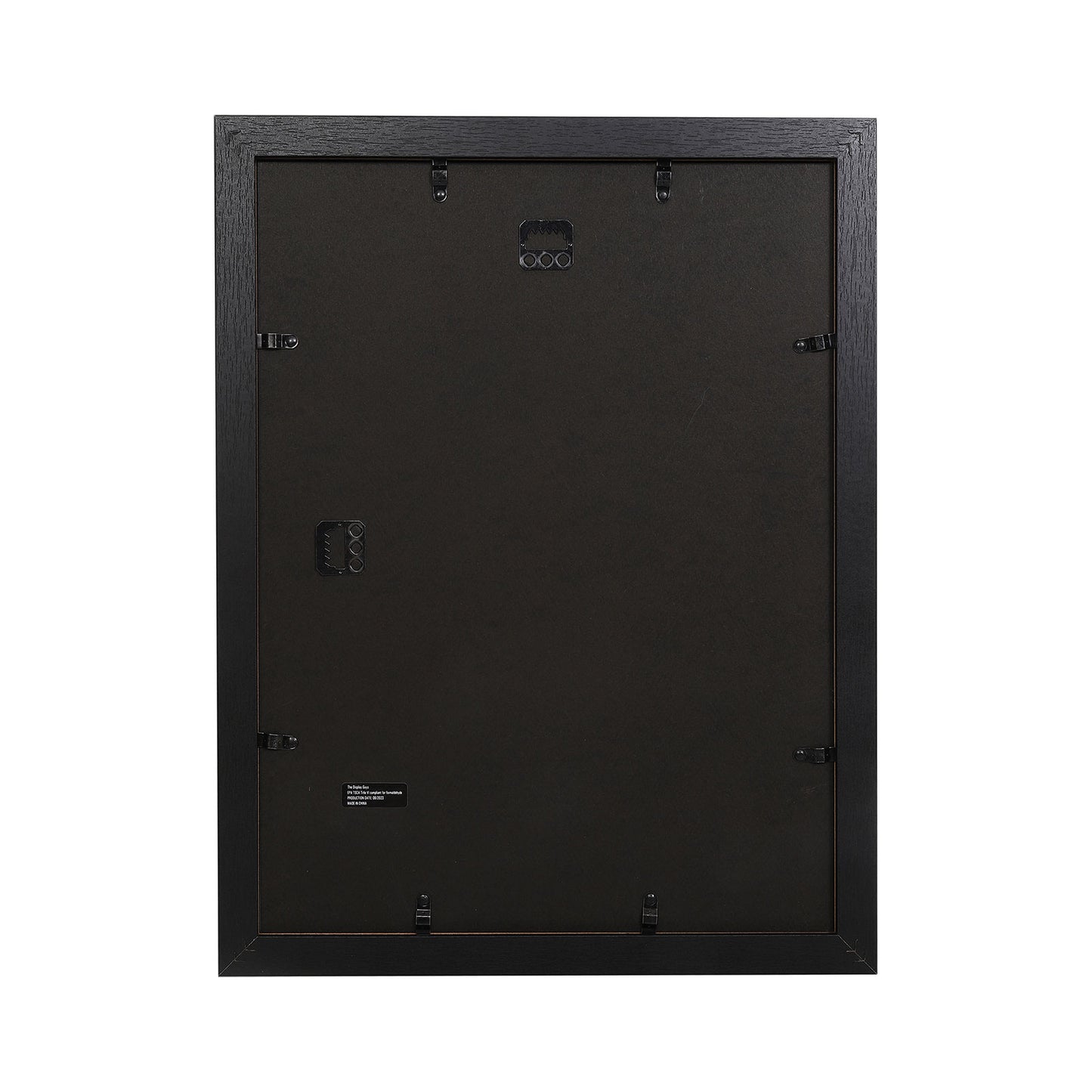 12" x 16" Black MDF Wood Picture Frame with Tempered Glass, 8" x 12" Matted