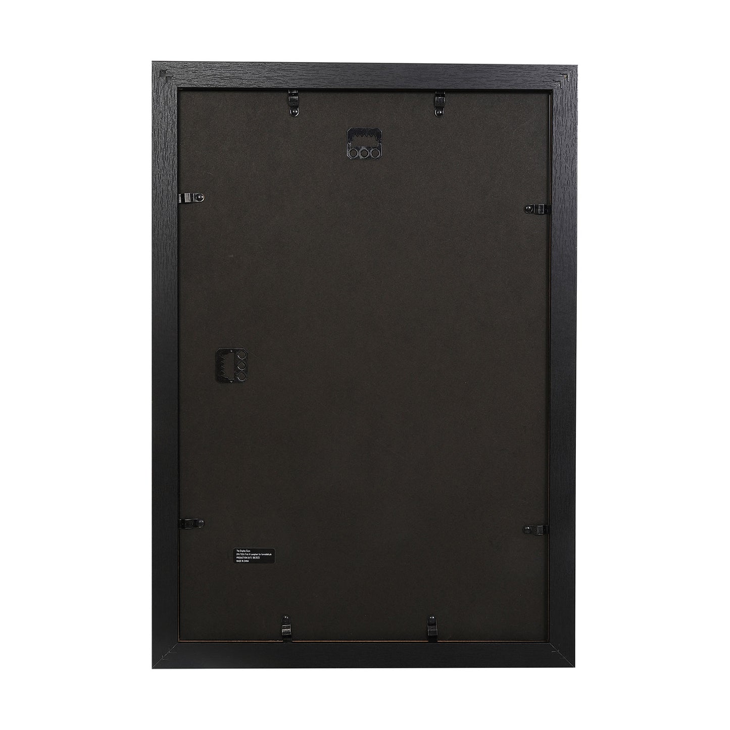12" x 18" Black MDF Wood Picture Frame with Tempered Glass, 11" x 17" Matted