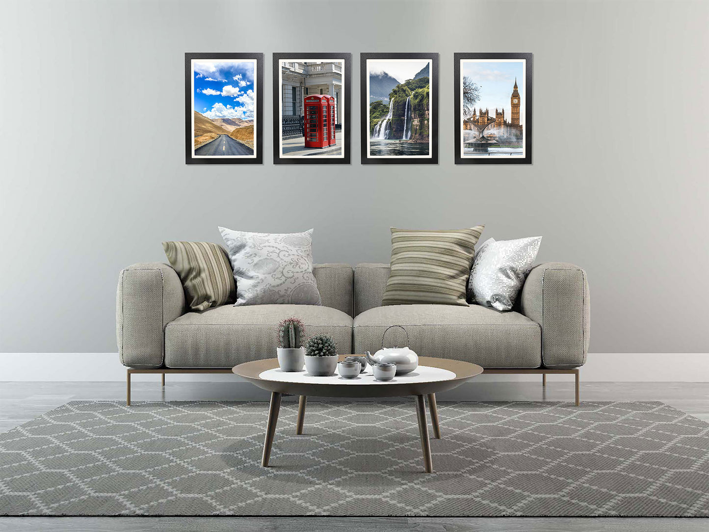 12" x 18" Black MDF Wood Picture Frame with Tempered Glass, 11" x 17" Matted