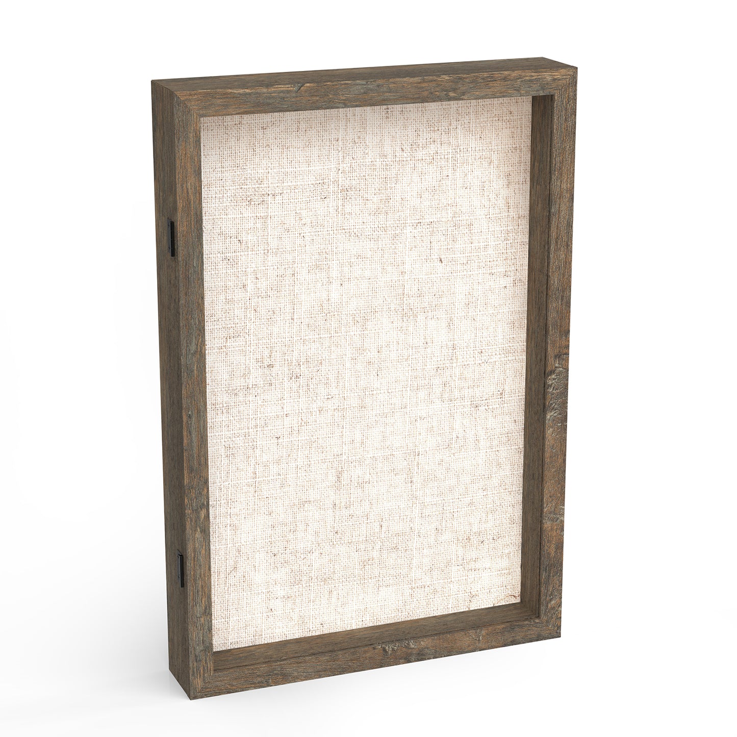 12" x 18" Brown Woodgrain MDF Wood Linen Backboard Shadow Box Frame