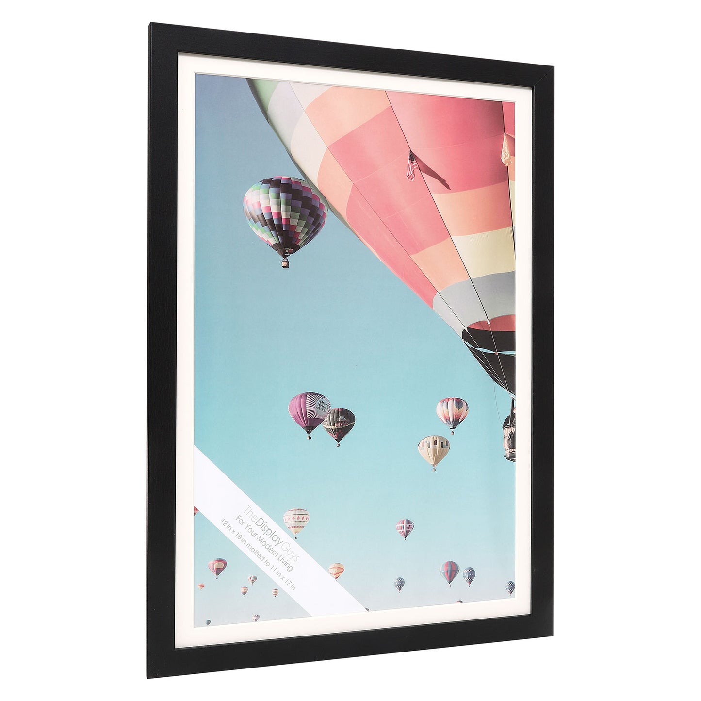 12" x 18" V-Series Black MDF Wood Multi Pack Picture Frames, 11" x 17" Matted