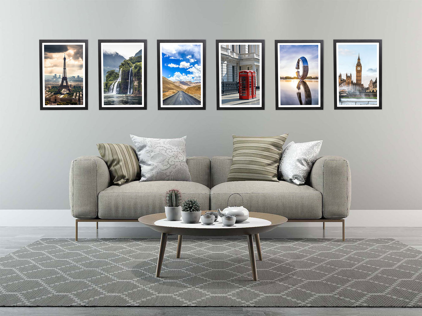 12" x 18" V-Series Black MDF Wood Multi Pack Picture Frames, 11" x 17" Matted