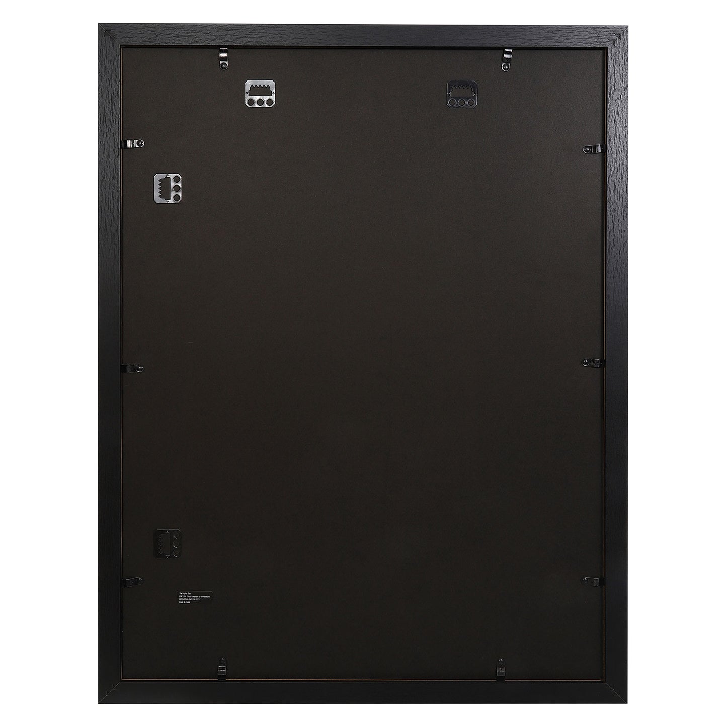 18" x 24" Black MDF Wood Picture Frame with Tempered Glass, 12" x 18" Matted