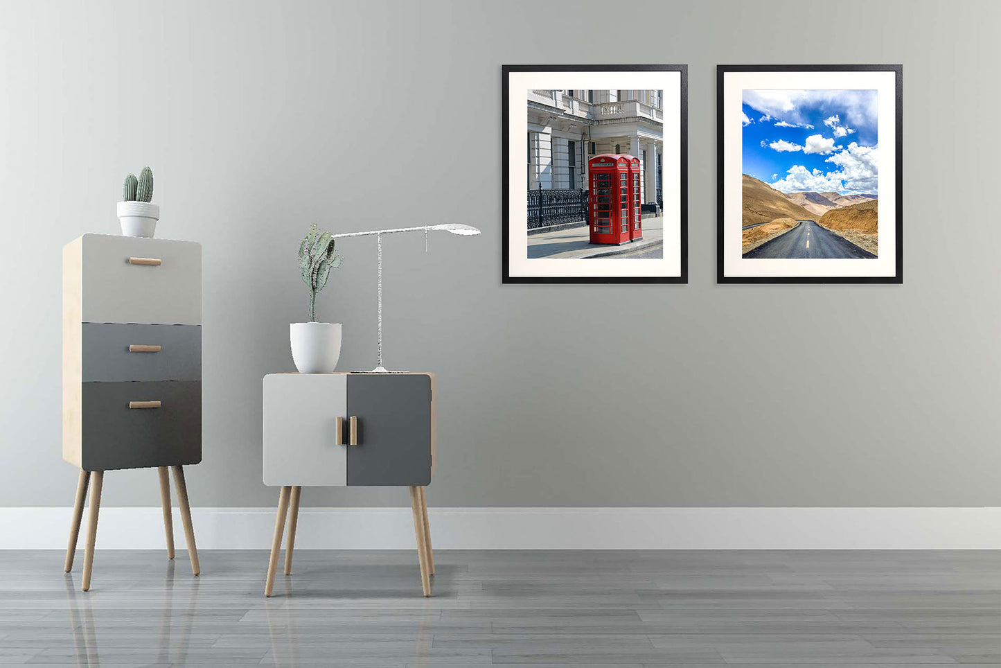 20" x 24" V-Series Black MDF Wood Multi Pack Picture Frames, 16" x 20" Matted