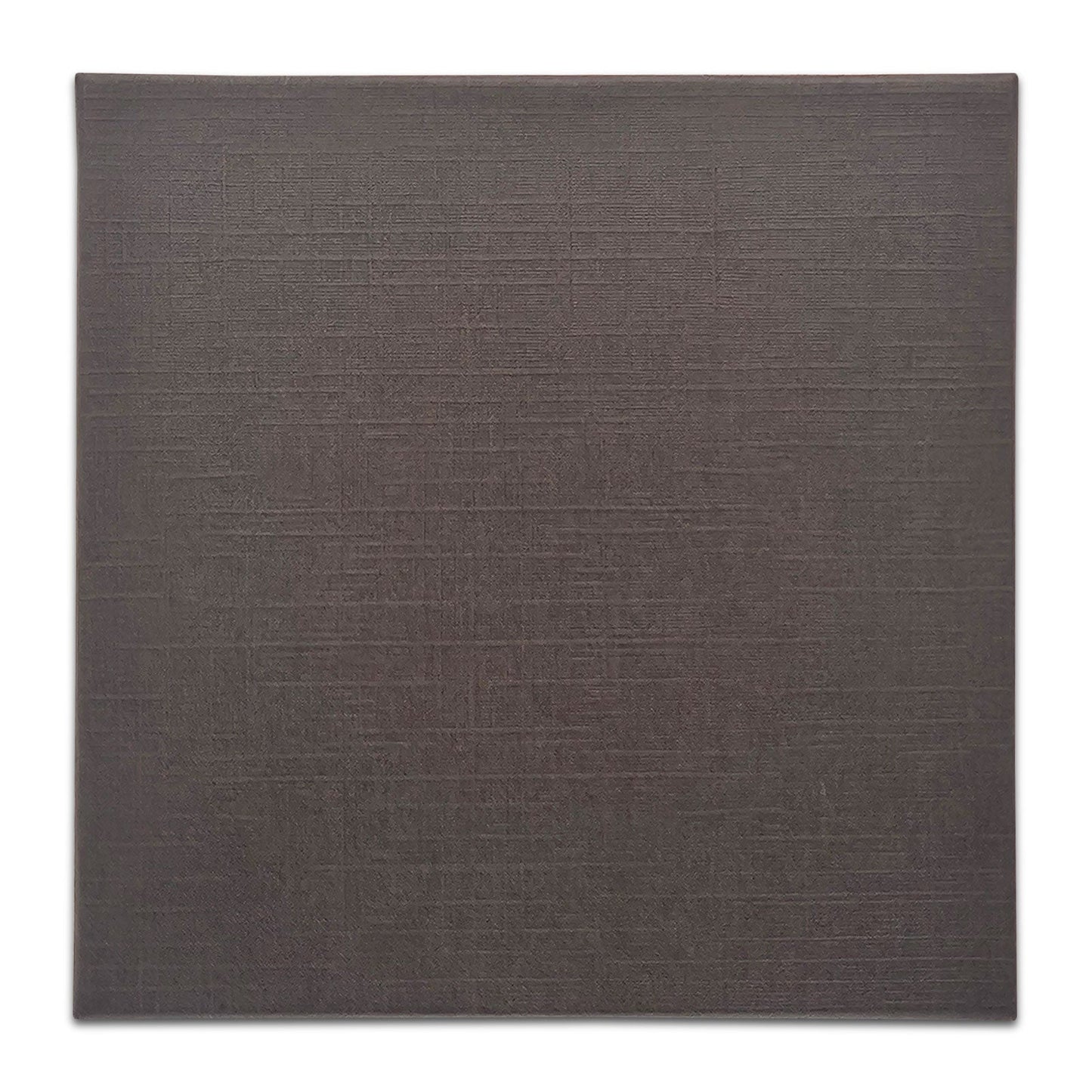 3 1/2" x 3 1/2" x 1" Brown Linen Pattern Cotton Filled Paper Box