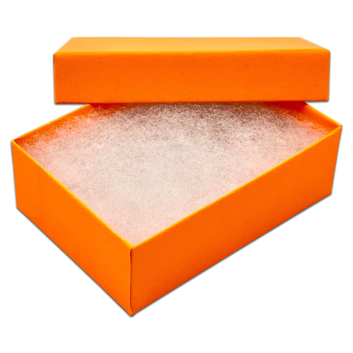 3 1/4" x 2 1/4" x 1" Marigold Cotton Filled Paper Box (25-Pack)