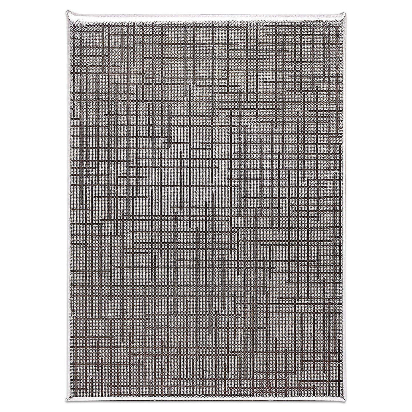 3 1/4" x 2 1/4" x 1" Silver Linen Pattern Cotton Filled Paper Box
