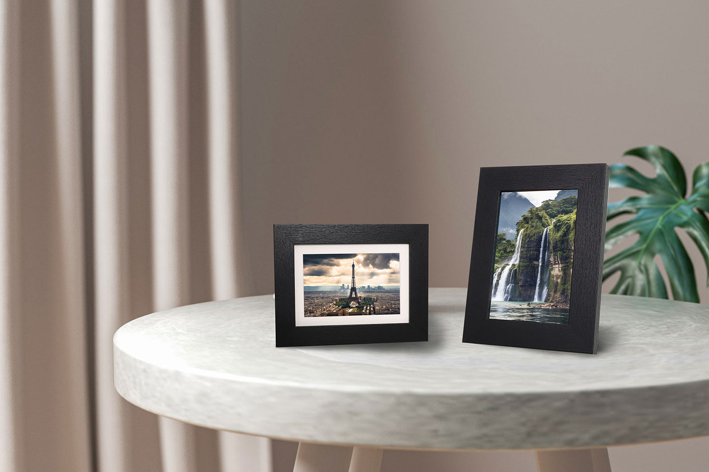 4" x 6" Matte Black MDF Wood Picture Frame with Tempered Glass