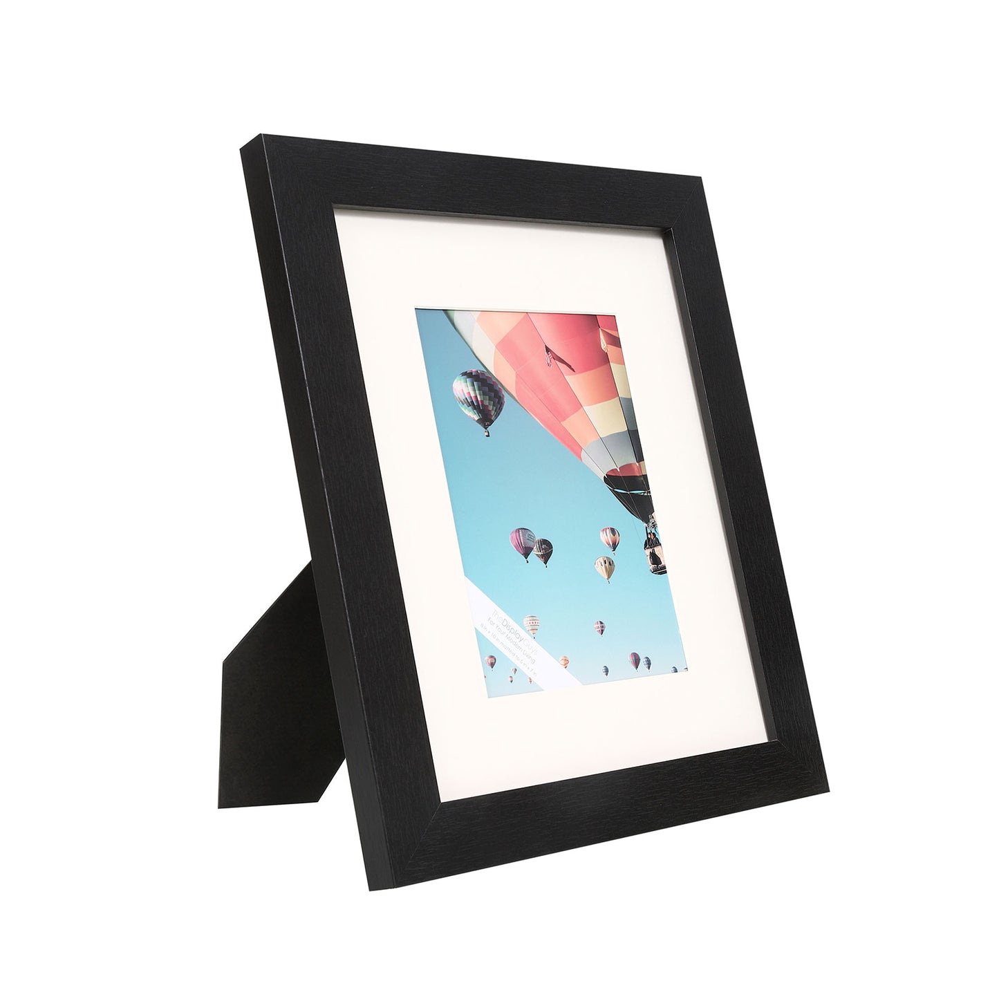 8" x 10" Black MDF Wood Picture Frame with Tempered Glass, 5" x 7" Matted