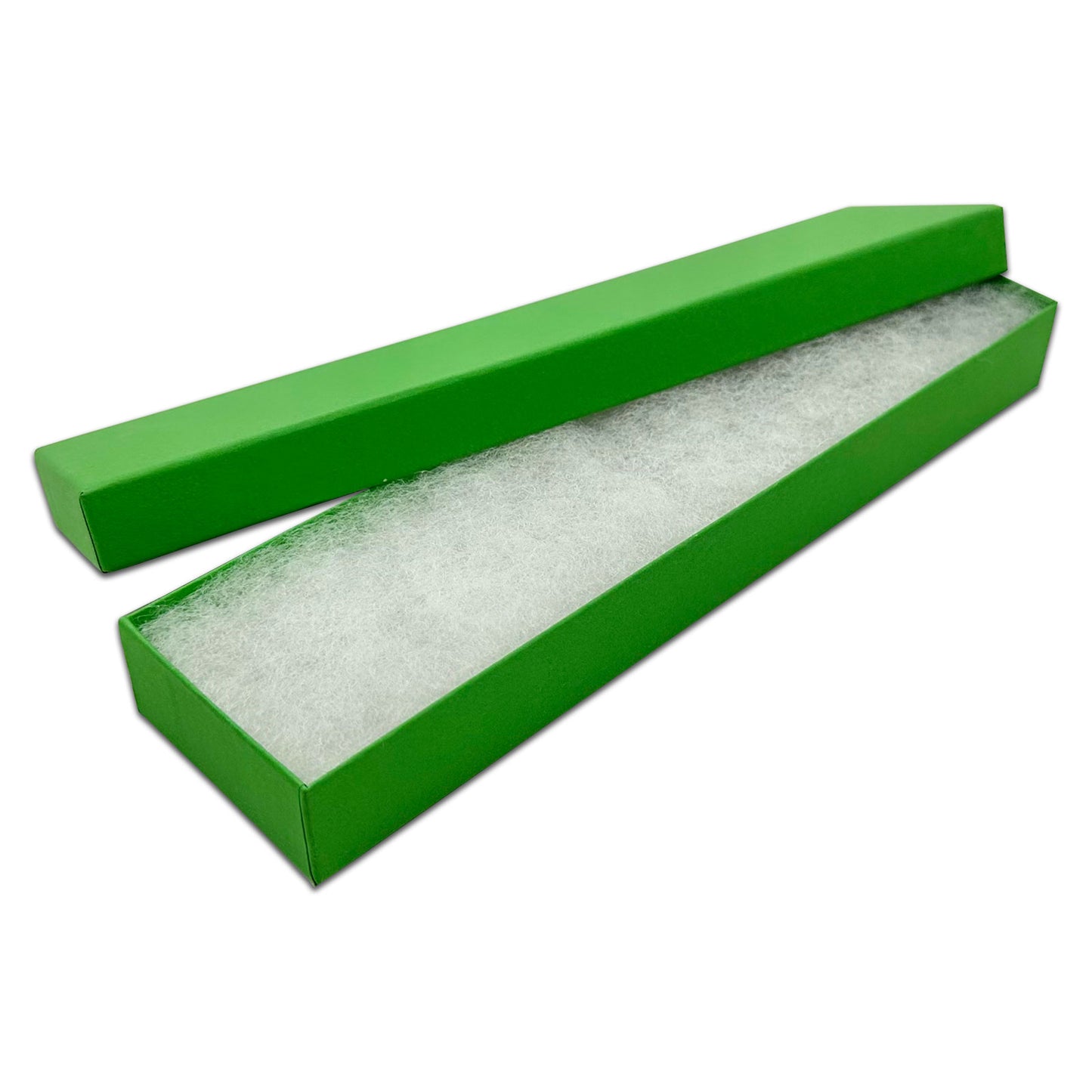 8" x 2" x 1" Light Green Cotton Filled Box (25-Pack)