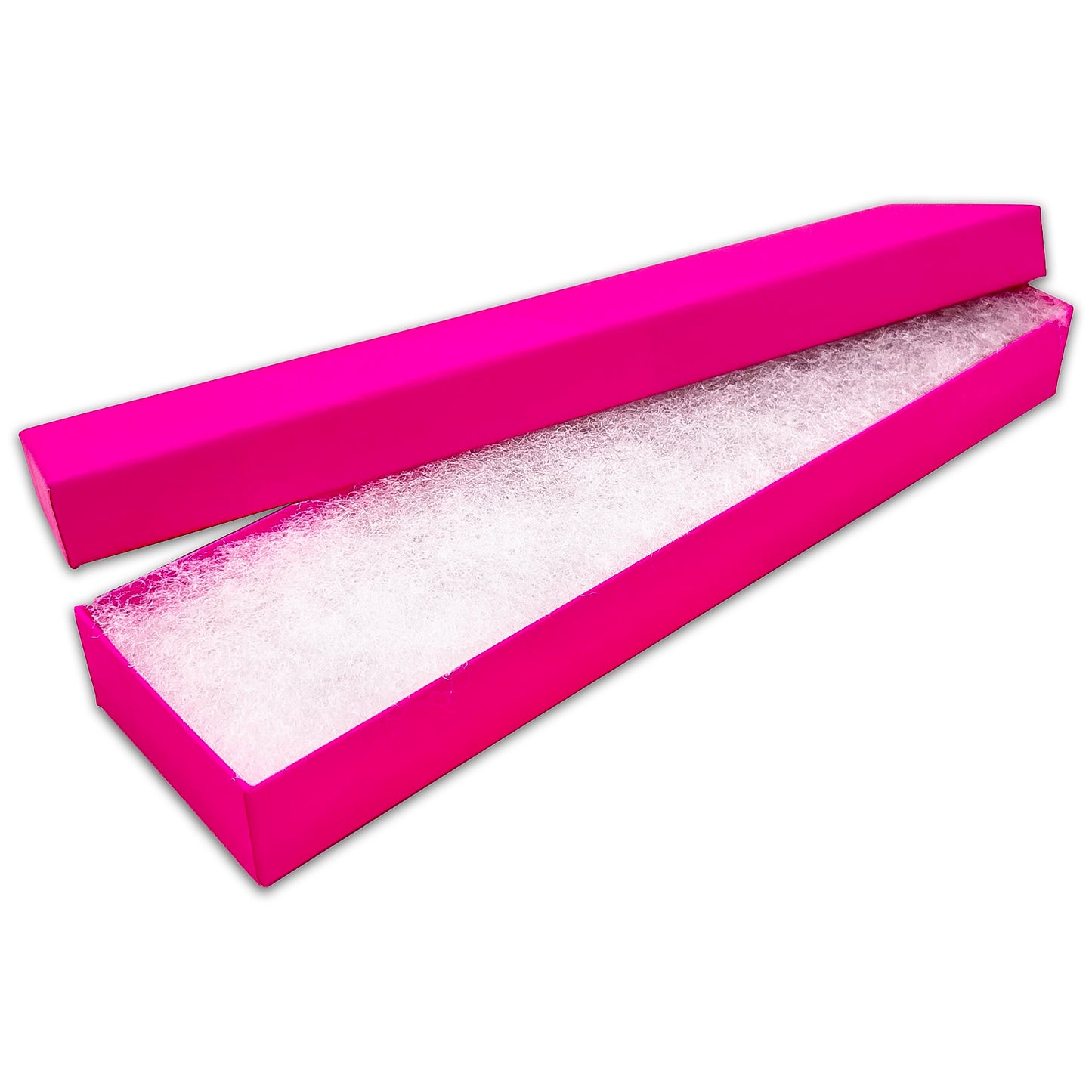 8" x 2" x 1" Neon Fuchsia Cotton Filled Box (25-Pack)