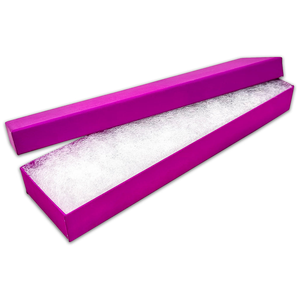 8 X 2 X 1 Neon Purple Cotton Filled Box 25 Pack The Display Guys