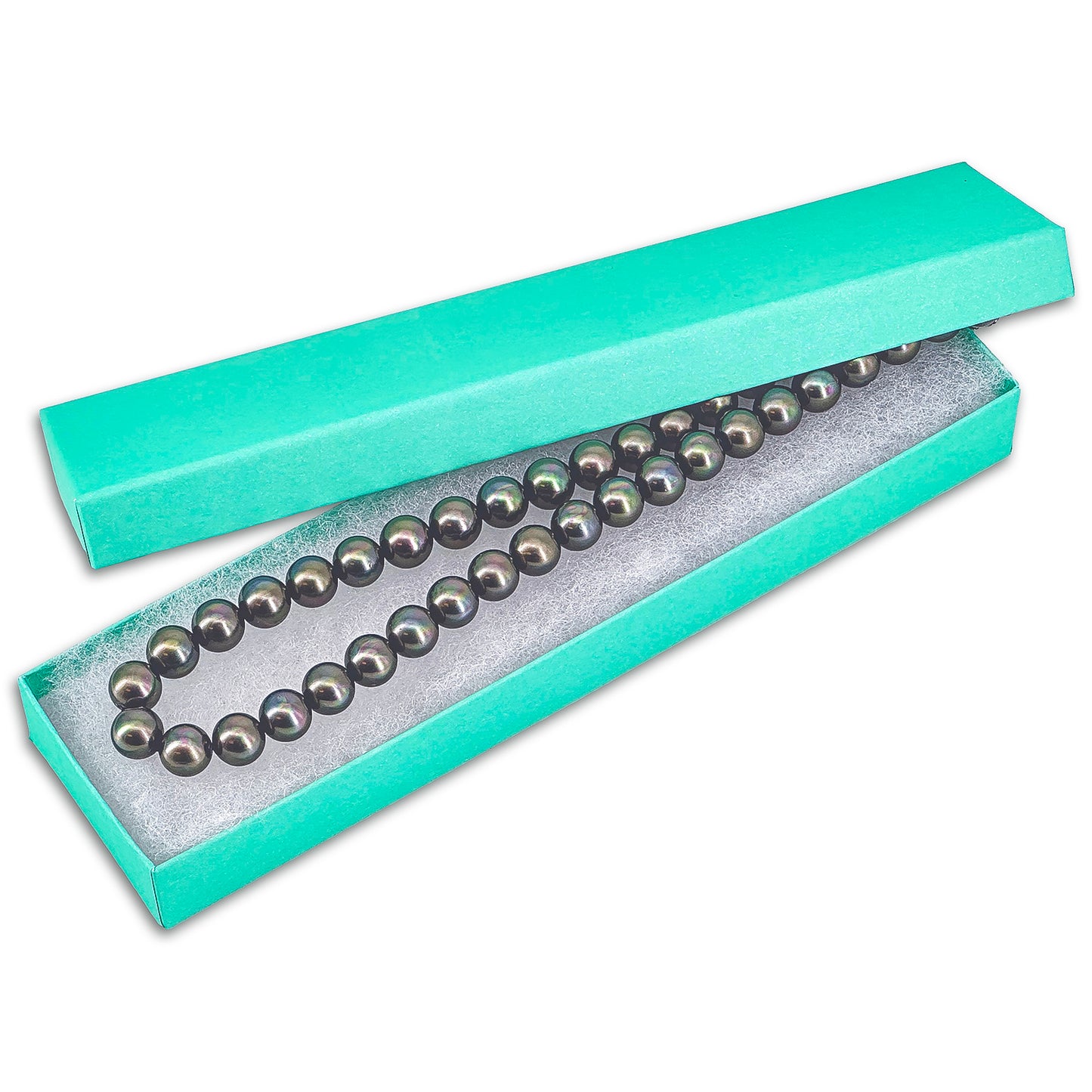 8"x 2"x 1" H Teal Green Paper Bracelet Box