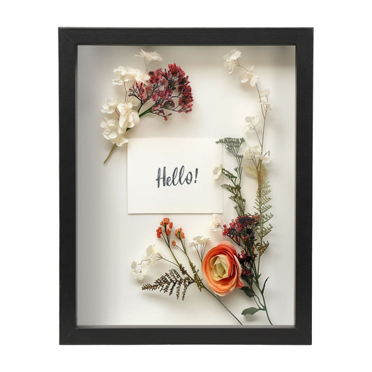 11" x 14” Black MDF Wood Shadow Box Frame