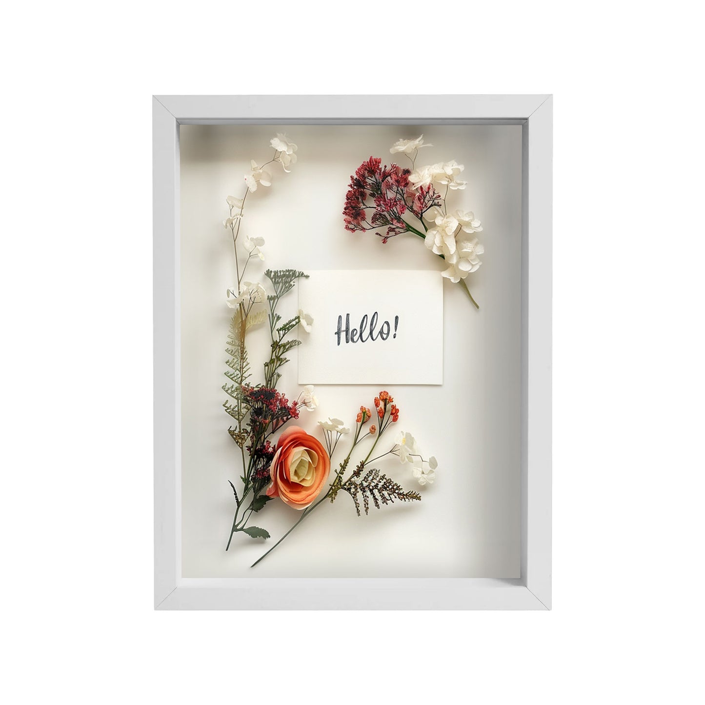 12" x 16” White MDF Wood Shadow Box Frame