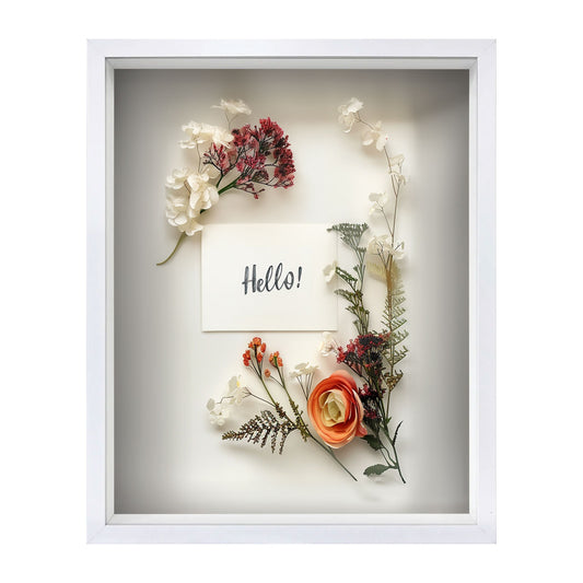 16" x 20" White MDF Wood Shadow Box Frame