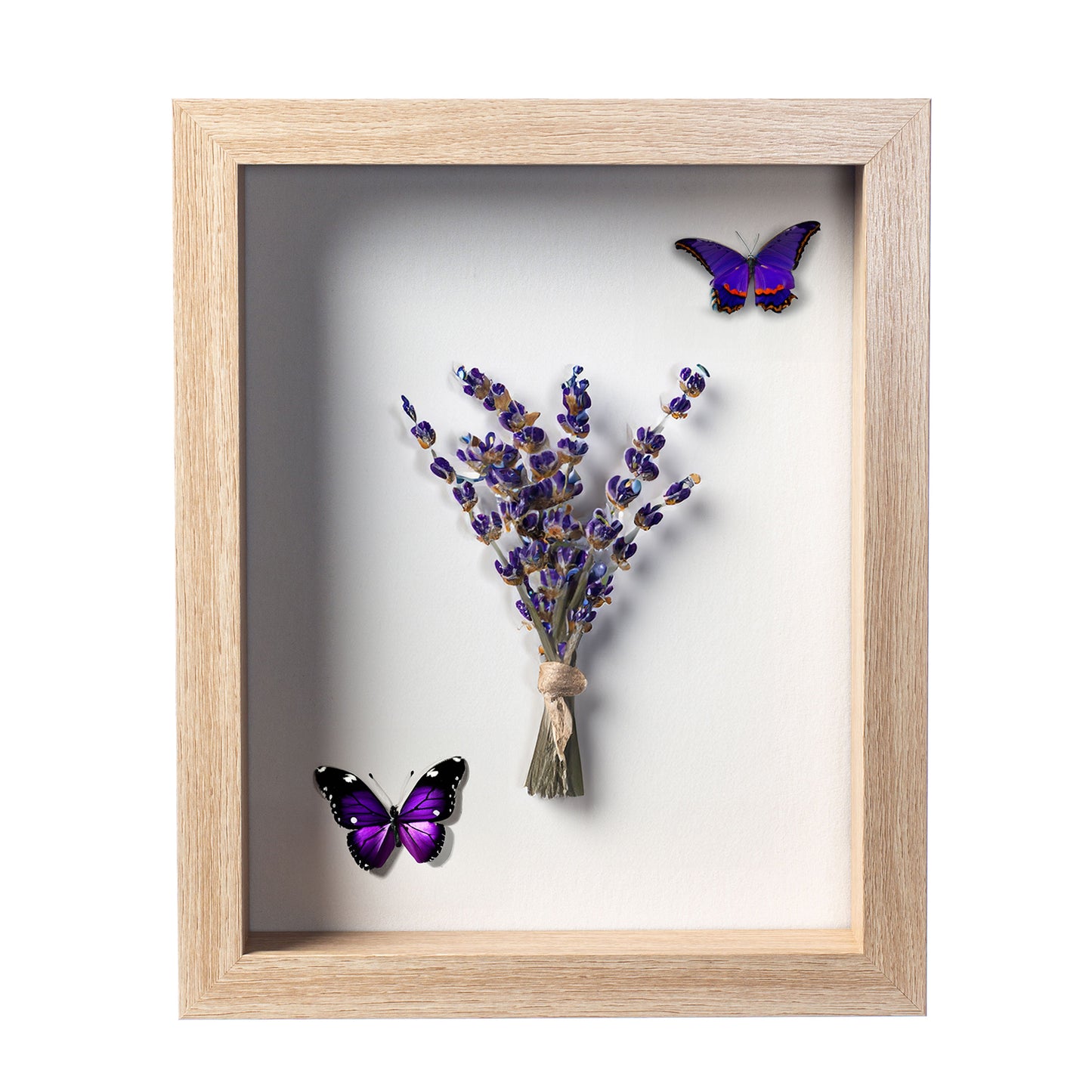 8.5” x 11” Natural Oak MDF Wood Shadow Box Frame