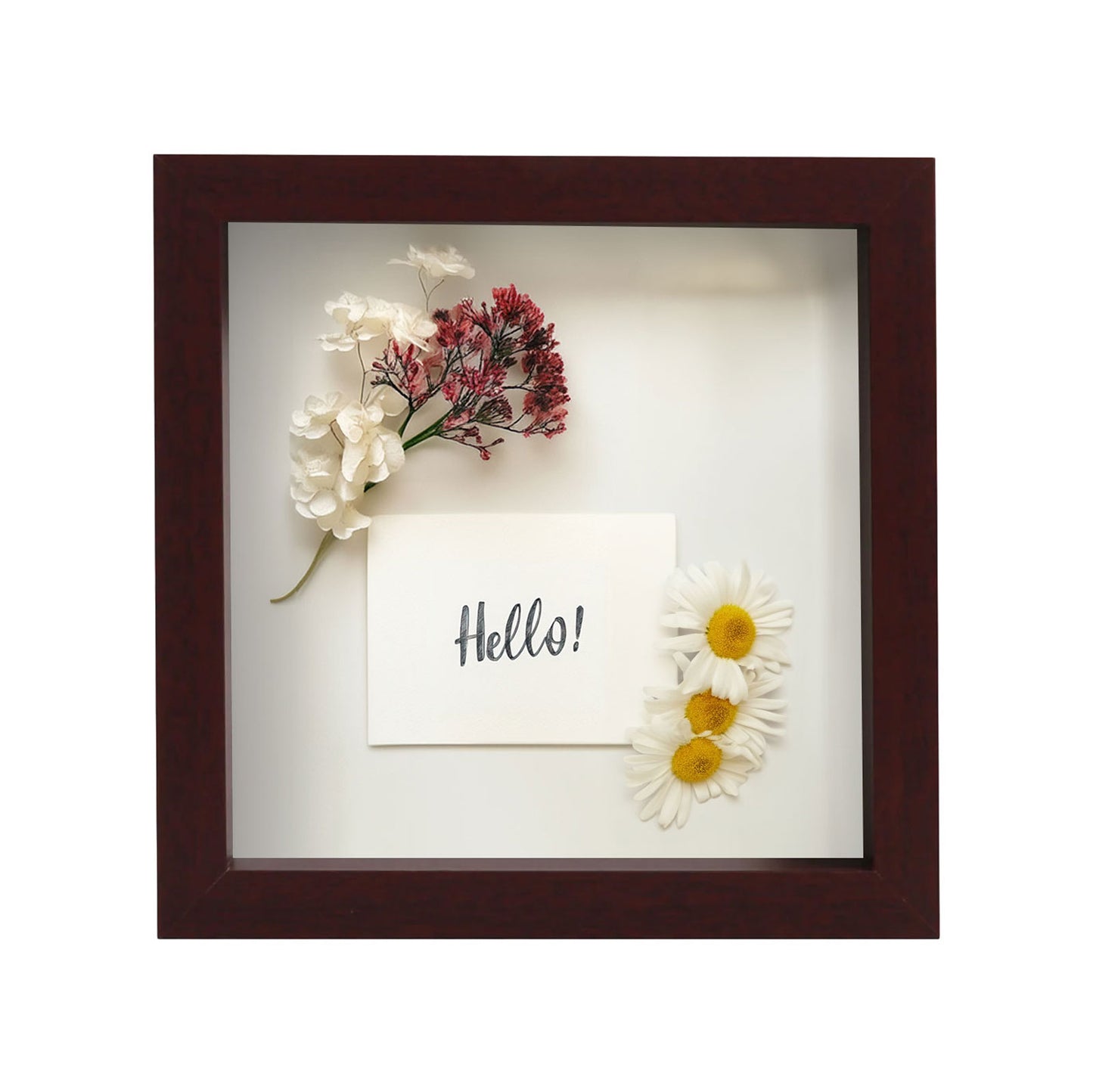 8" x 8” Mahogany MDF Wood Shadow Box Frame