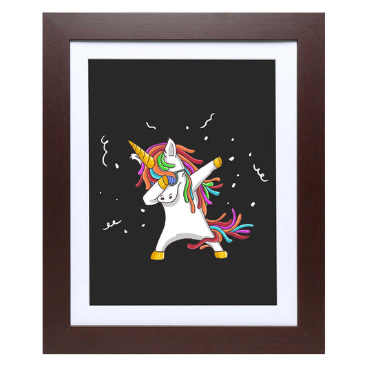10" x 12.5" Mahogany MDF Wood Kids Art Picture Frame with Elastic Straps