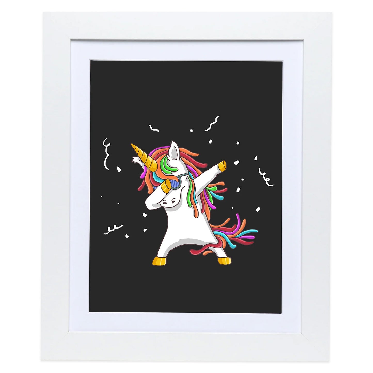10" x 12.5" White MDF Wood Kids Art Picture Frame with Elastic Straps