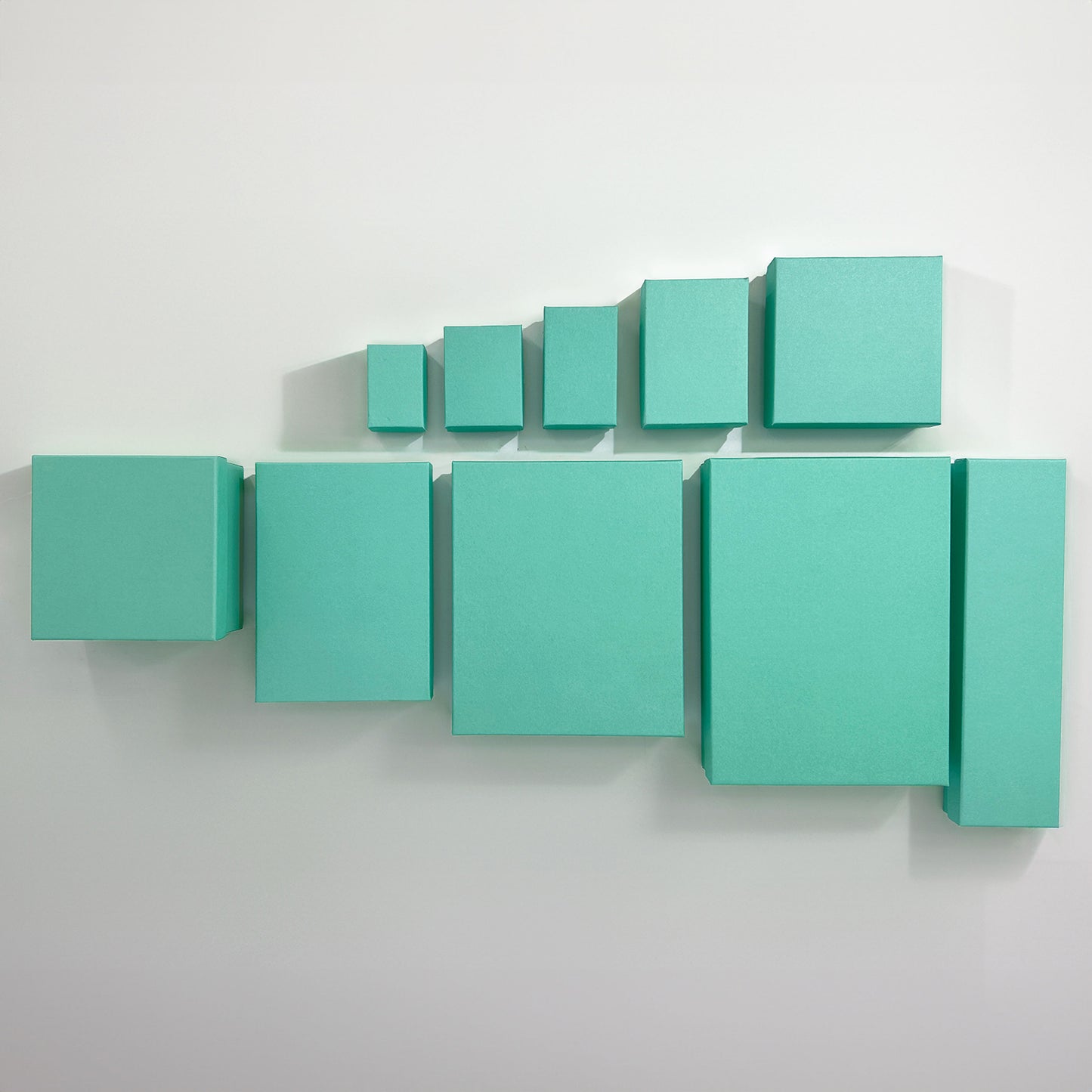 2 5/8" x 1 1/2" x 1" Teal Green Cotton Filled Paper Box