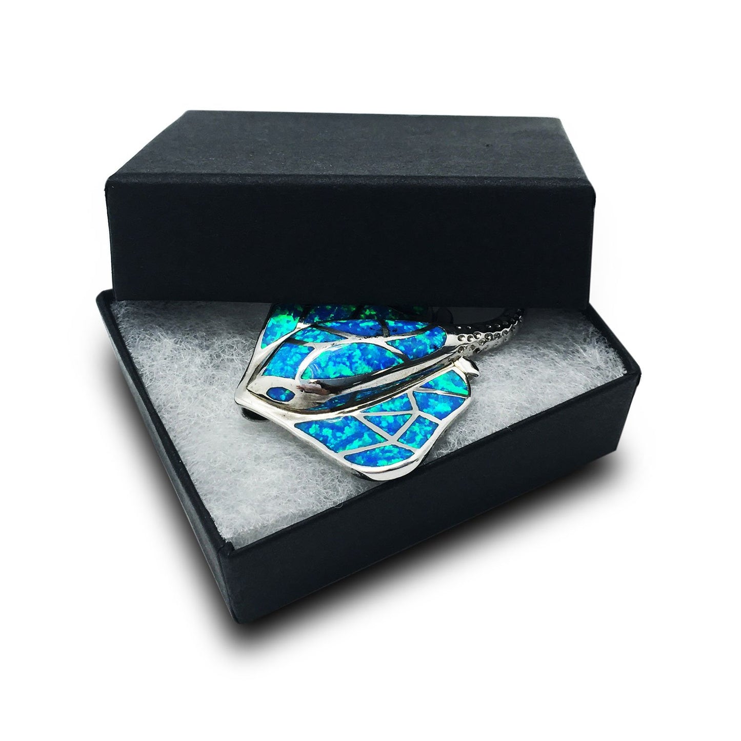 1 7/8" x 1 1/4" x 5/8" Matte Black Cotton Filled Paper Box