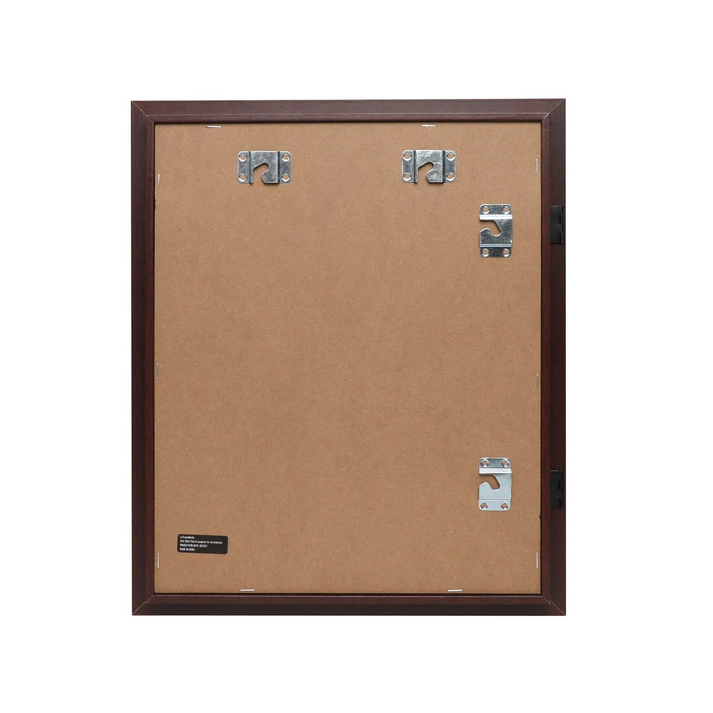 10" x 12.5" Mahogany Wood Children's Art Picture Frame with Elastic Straps