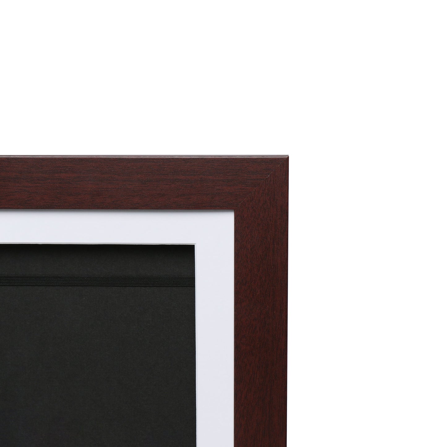 10" x 12.5" Mahogany Wood Children's Art Picture Frame with Elastic Straps