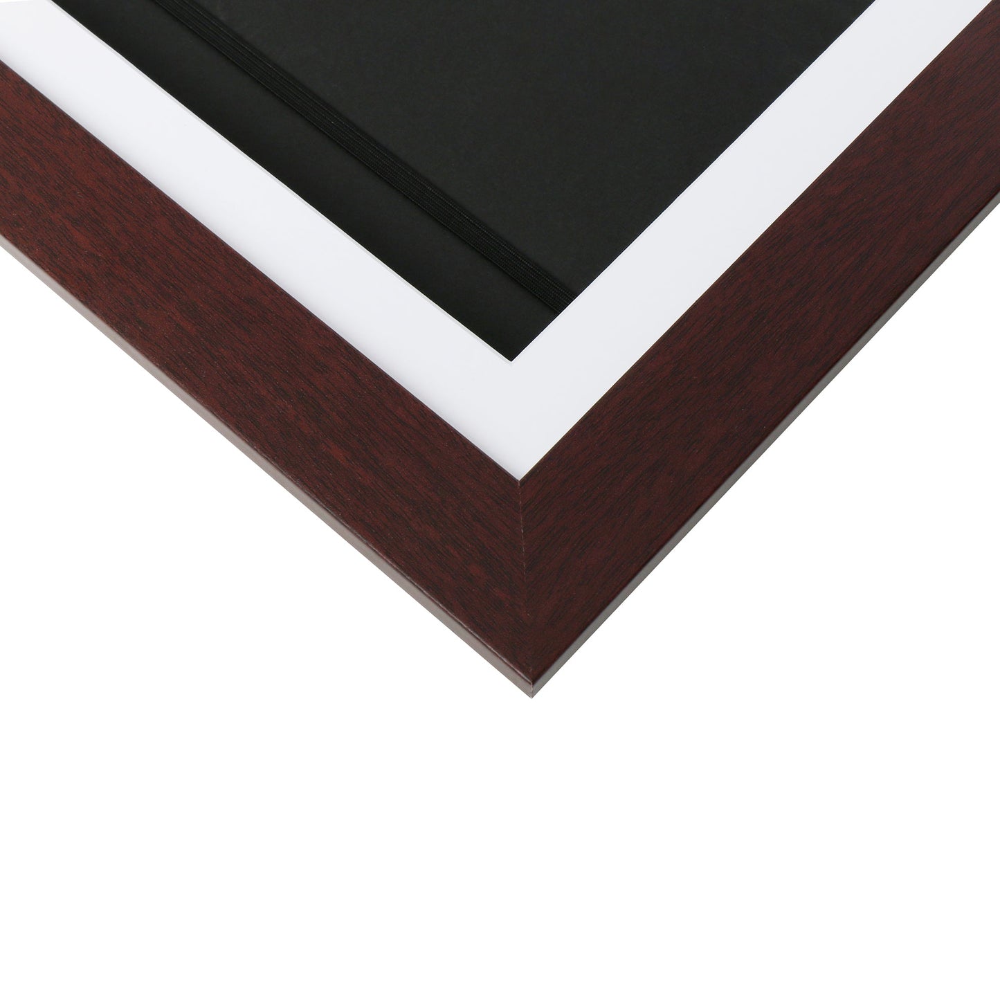 10" x 12.5" Mahogany Wood Children's Art Picture Frame with Elastic Straps