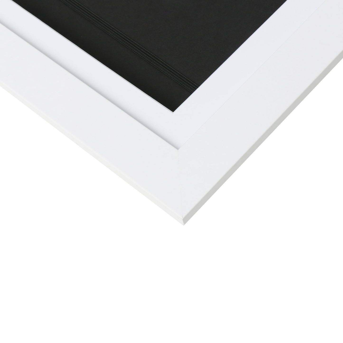 10" x 12.5" White Wood Children's Art Picture Frame with Elastic Straps
