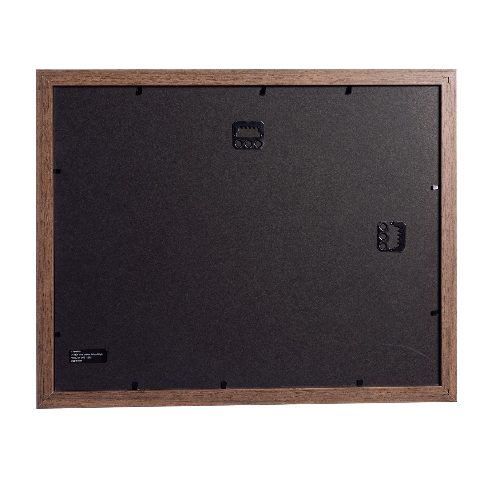 11" x 14” Classic Dark Oak Wood Document Frame with Tempered Glass, 8.5" x 11" Matted