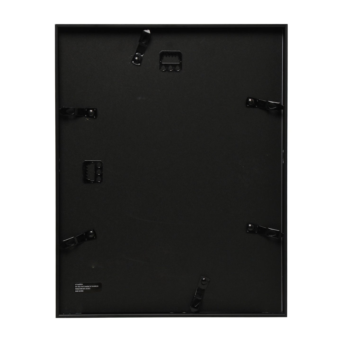 11" x 14" Deluxe Black Aluminum Contemporary Picture Frame, 8" x 10" Matted