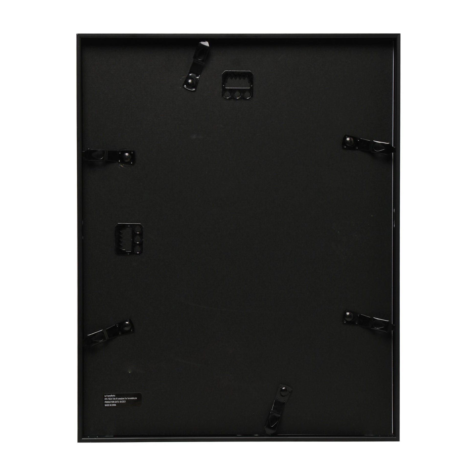11" x 14" Deluxe Black Aluminum Contemporary Picture Frame, 8" x 10" Matted