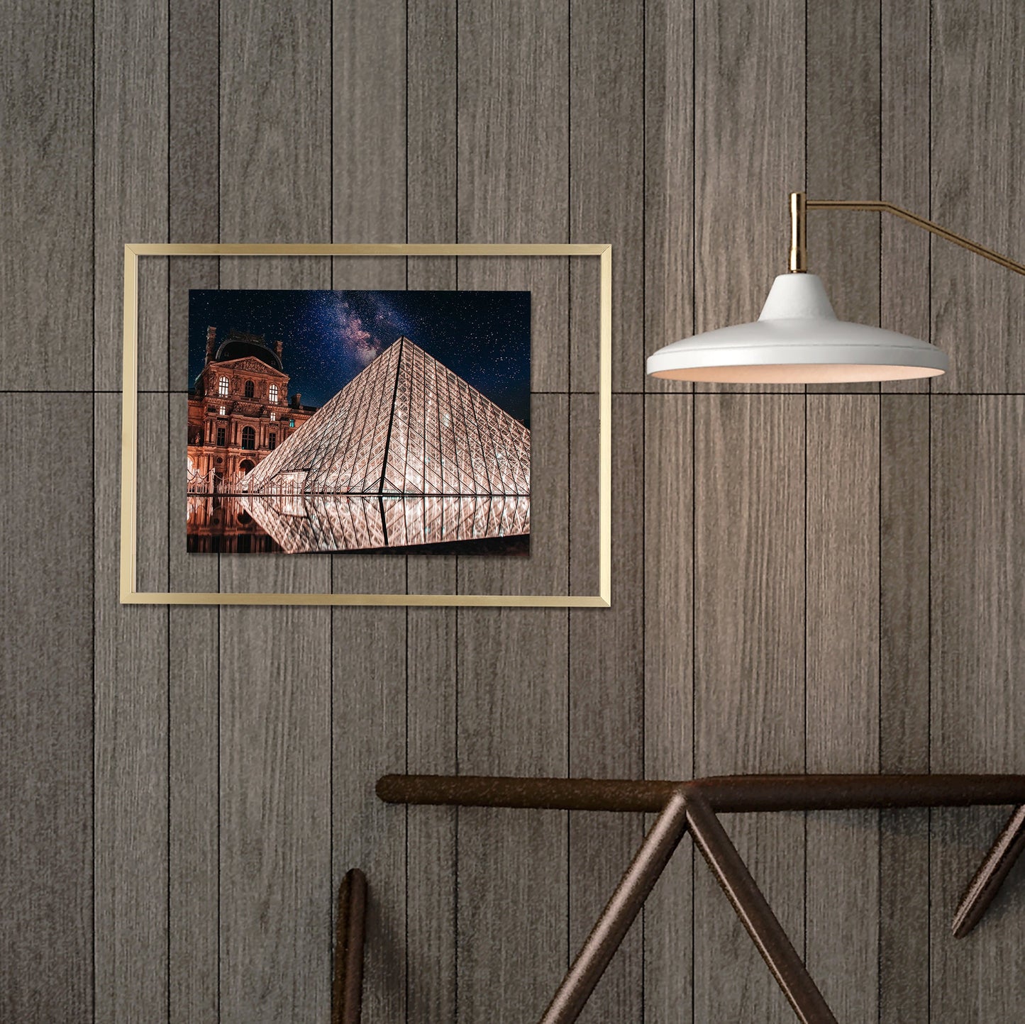 11" x 14" Deluxe Brass Gold Aluminum Contemporary Floating Picture Frame with Tempered Glass