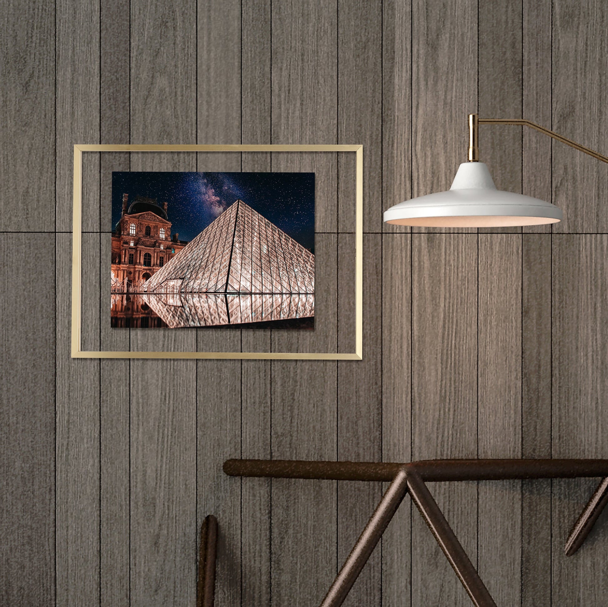 11" x 14" Deluxe Brass Gold Aluminum Contemporary Floating Picture Frame with Tempered Glass