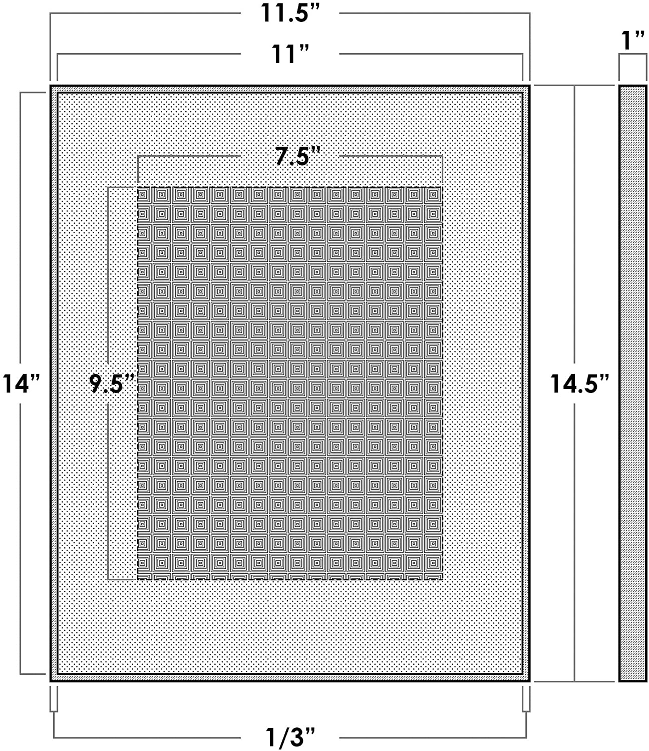11" x 14" Gold Aluminum Picture Frame with Tempered Glass, 8" x 10" Matted