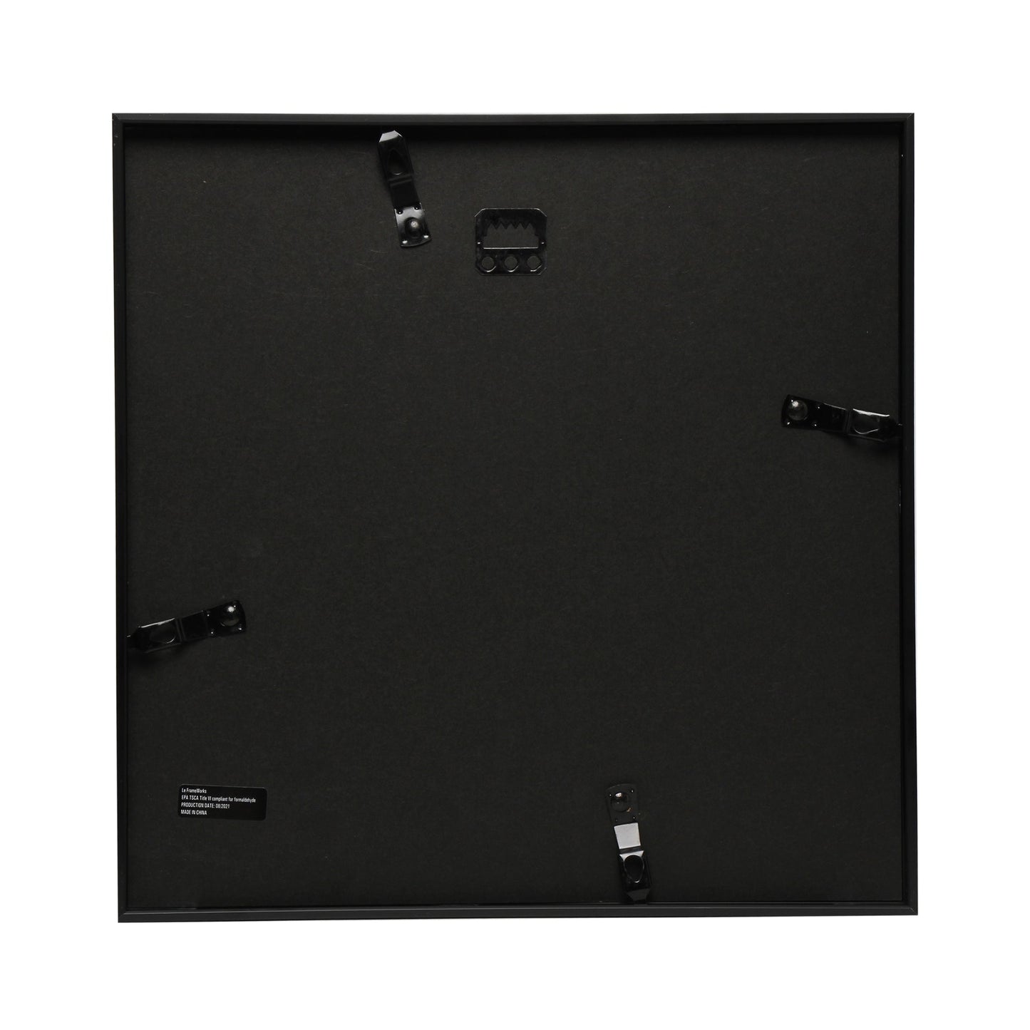 12" x 12" Deluxe Black Aluminum Contemporary Picture Frame, 8" x 8" Matted
