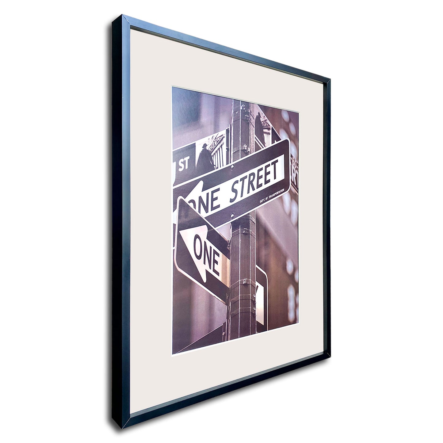 12" x 16" Satin Black Aluminum Picture Frame with Tempered Glass, 8" x 12" Matted