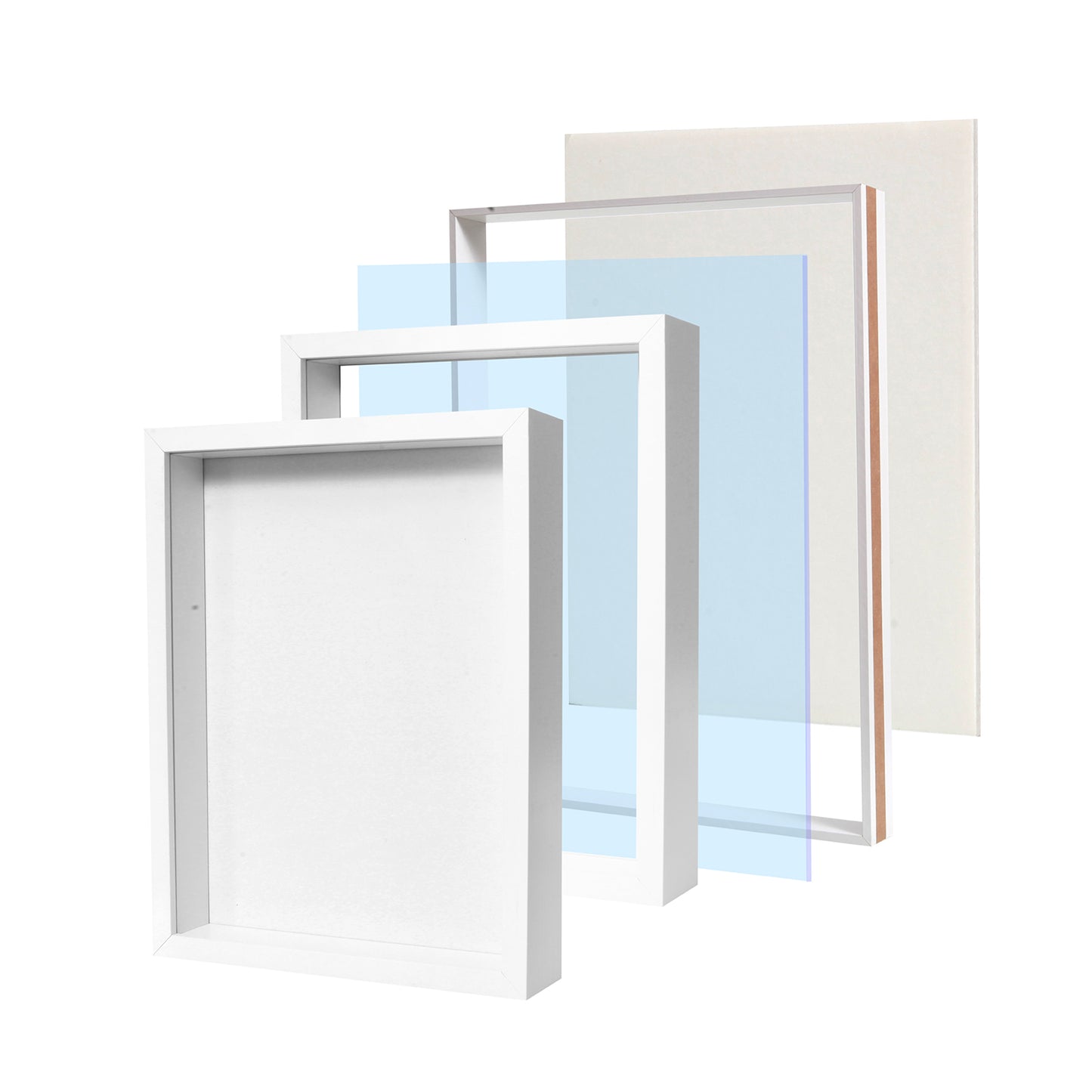 12" x 16” White MDF Wood Shadow Box Frame